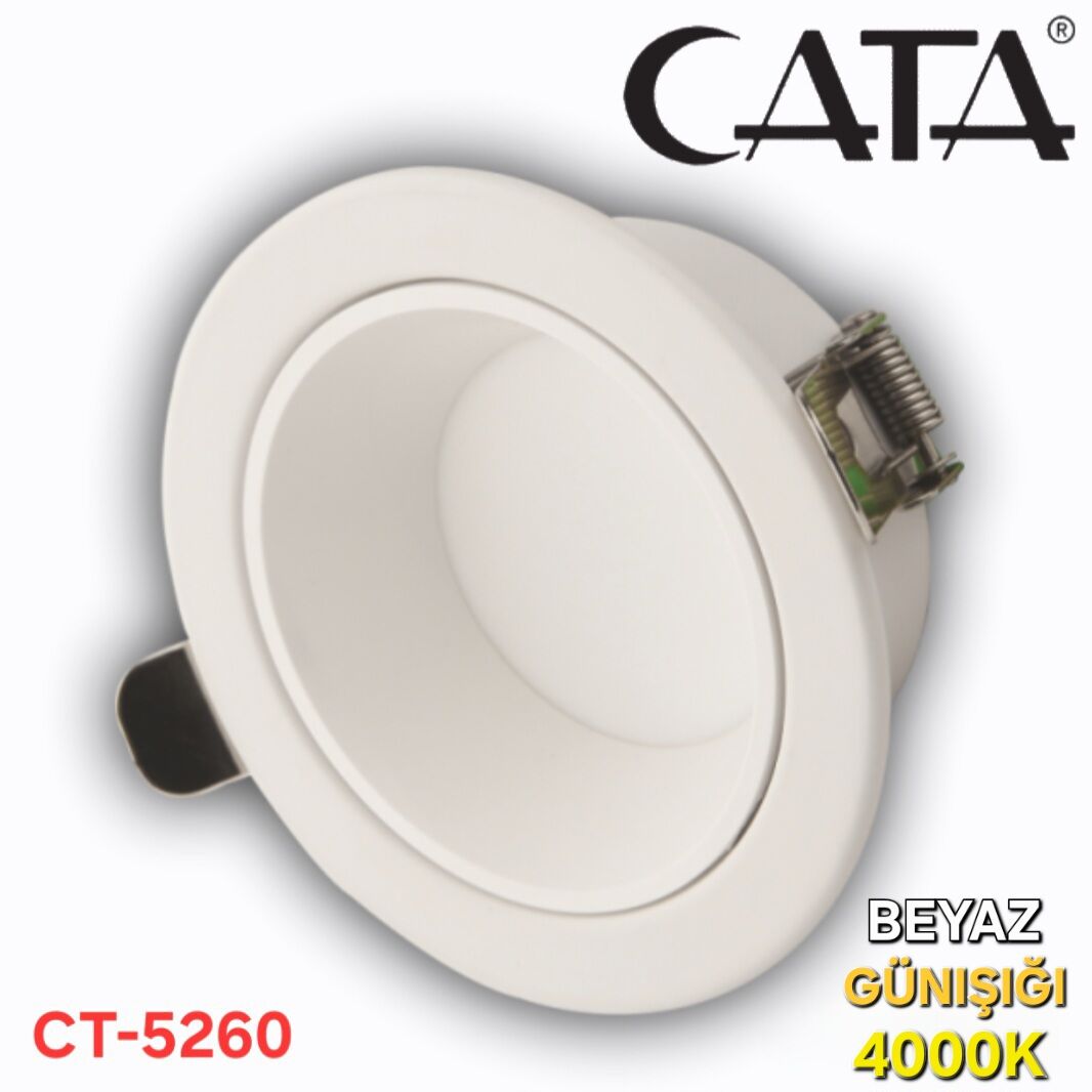 8W Başak LED Armatür (Beyaz Kasa) (3 Renk