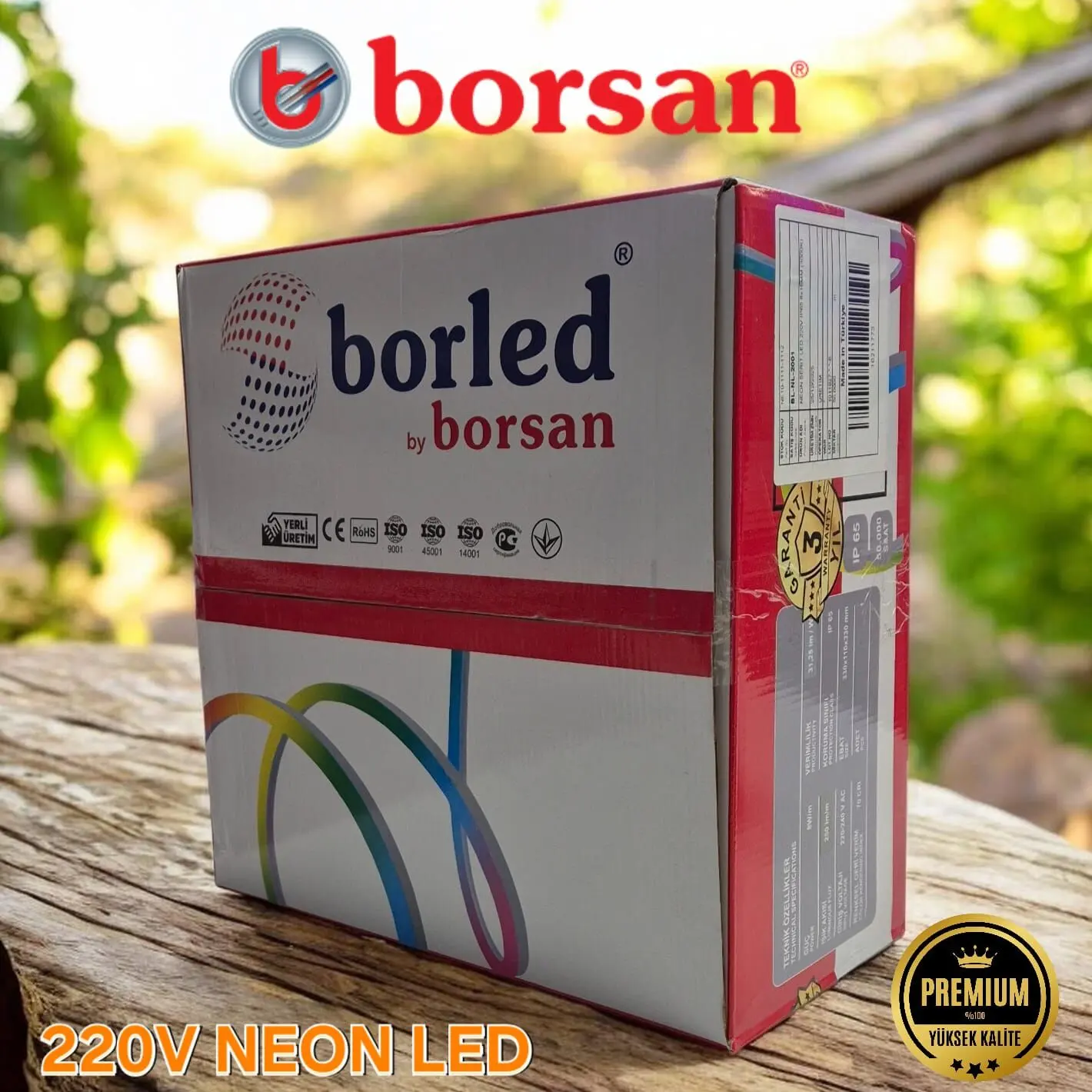 Borsan 220V Neon LED Amber ( 50 Metre