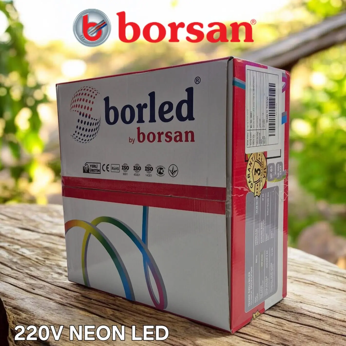 Borsan 220V Neon LED Beyaz( 50 Metre