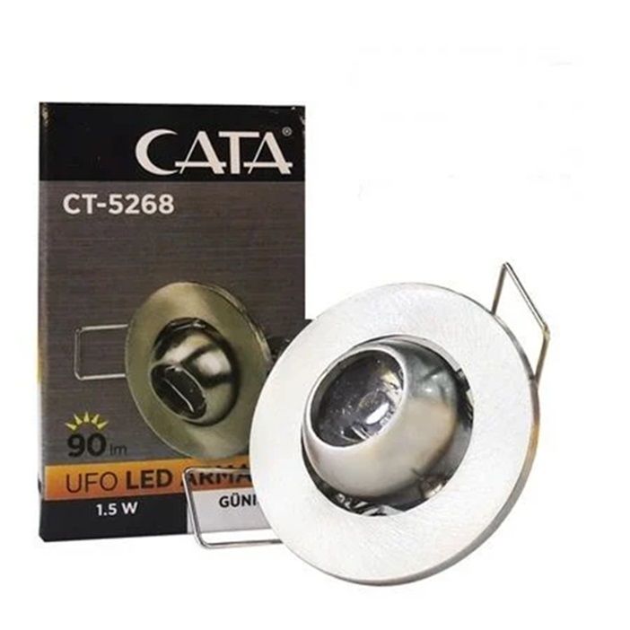 Cata 1.5w Ufo LED Yıldız Spot Satin Kasa Amber