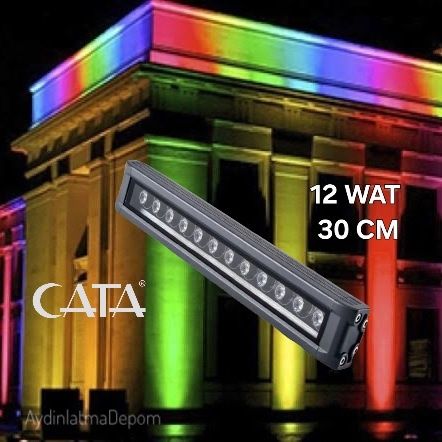 Cata 12 Watt Gold Wallwasher 30 cm Yeşil