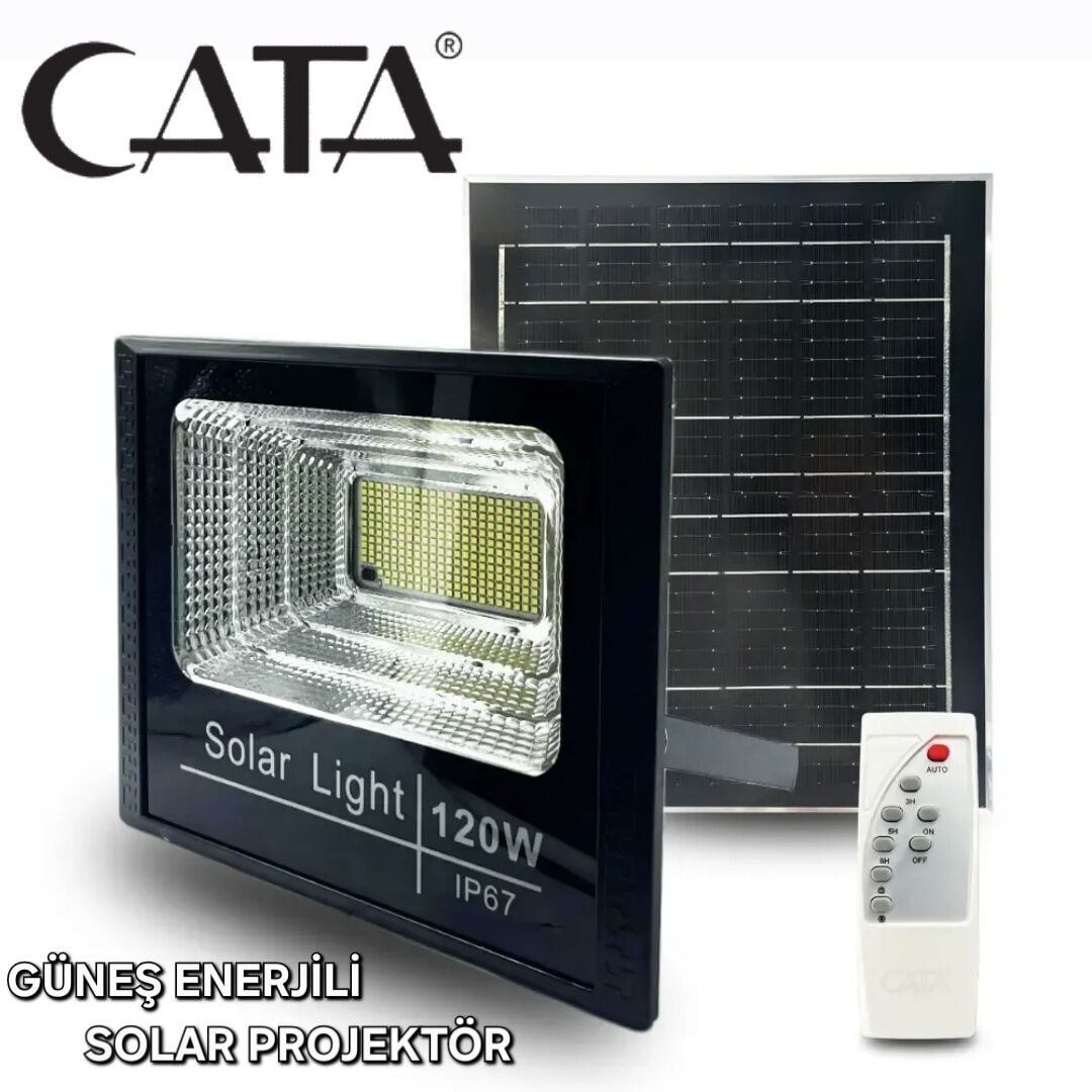 Cata 120wat Solar Güneş Enerjili Projektör