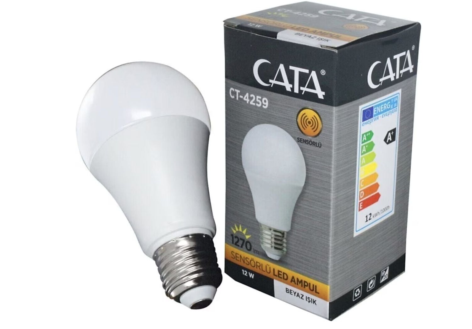 Cata 15 Watt Sensörlü LED Ampul Beyaz Işık