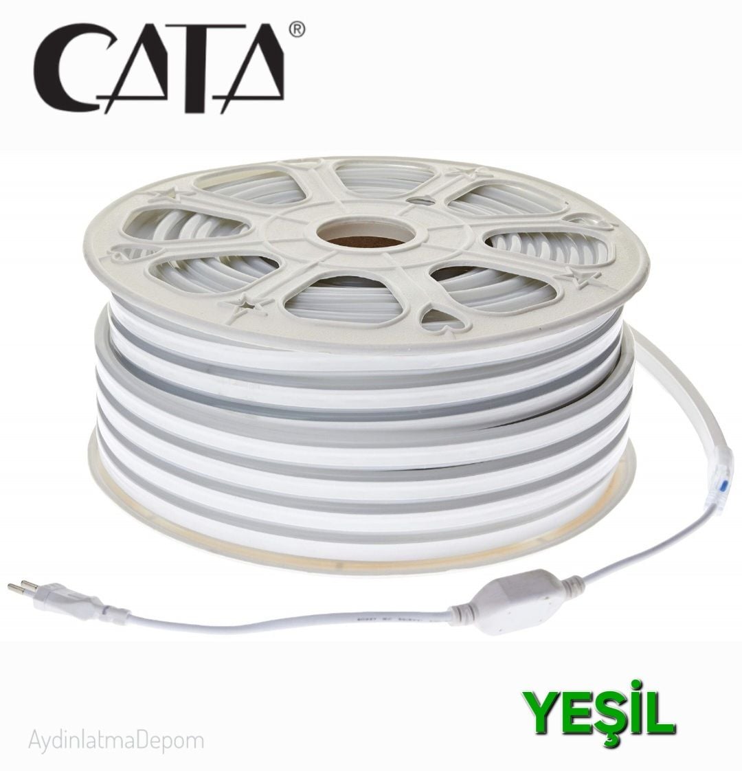 Cata 220 Volt Neon LED Yeşil (50 Metre