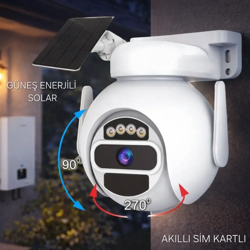 Cata Akıllı Solar Sim Kartlı Kamera Full Hd ( Dış Mekan