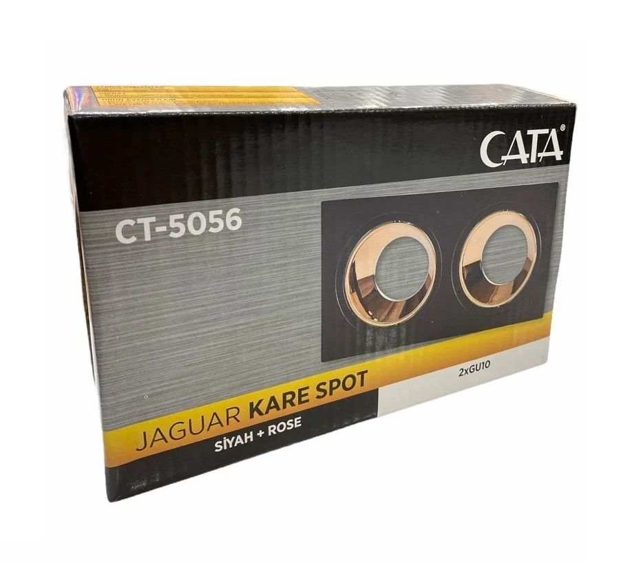 Cata Jaguar Kare Spot ( Siyah Kasa-Bakır)(2'Li