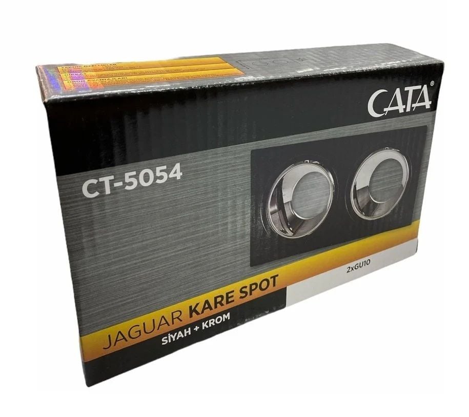 Cata Jaguar Kare Spot ( Siyah Kasa-Platin )(2'Li