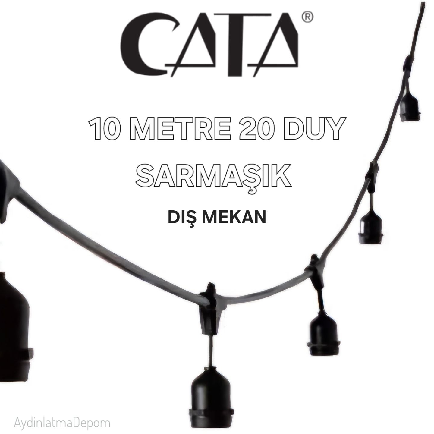 Cata Sarmaşık Dış Mekan Armatür 10 Metre 20 Duy
