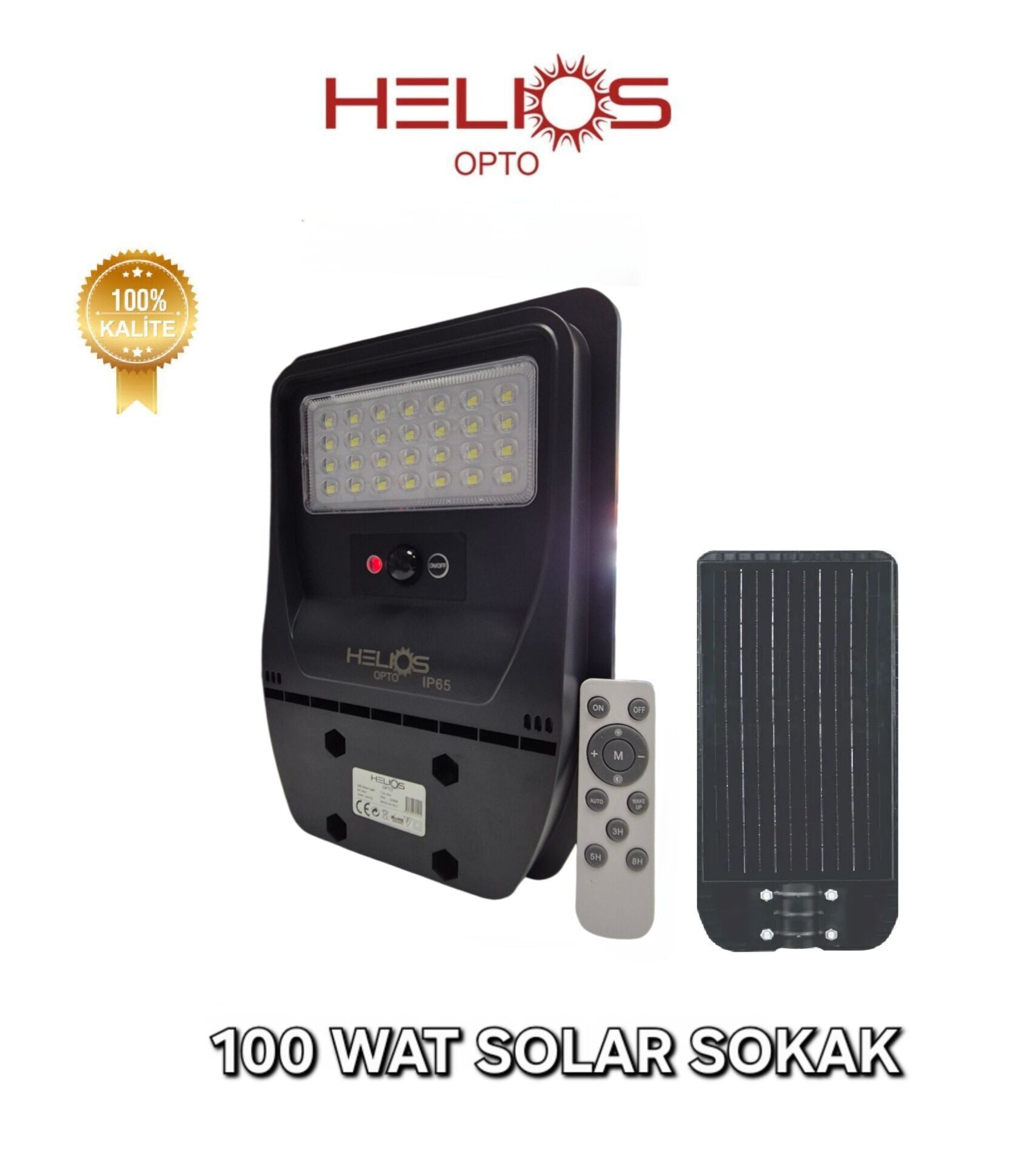 Helios 100 Watt IP65 Solar Sokak Armatür Beyaz