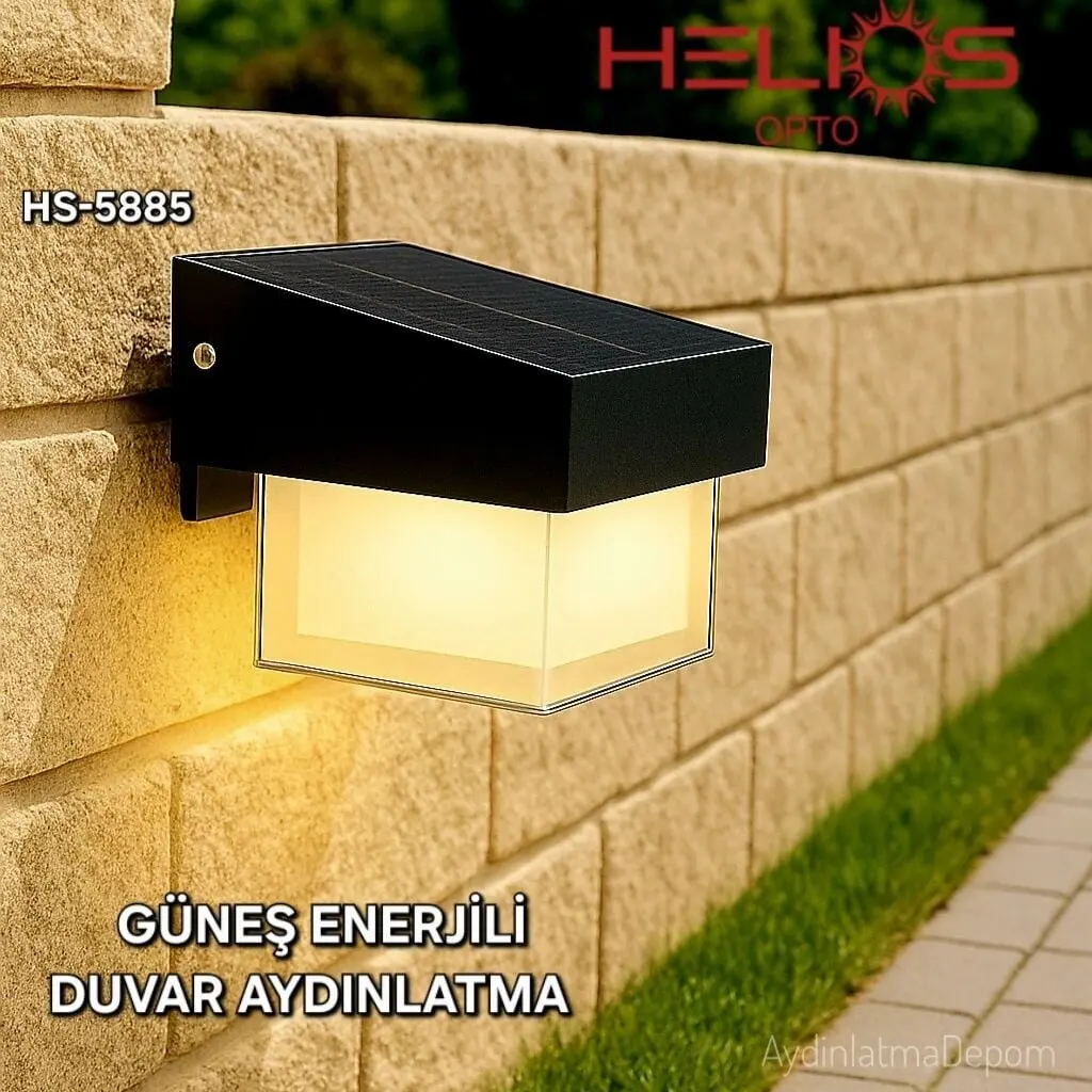 Helios 15W Bahçe Duvar Solar Armatür 3 Renk