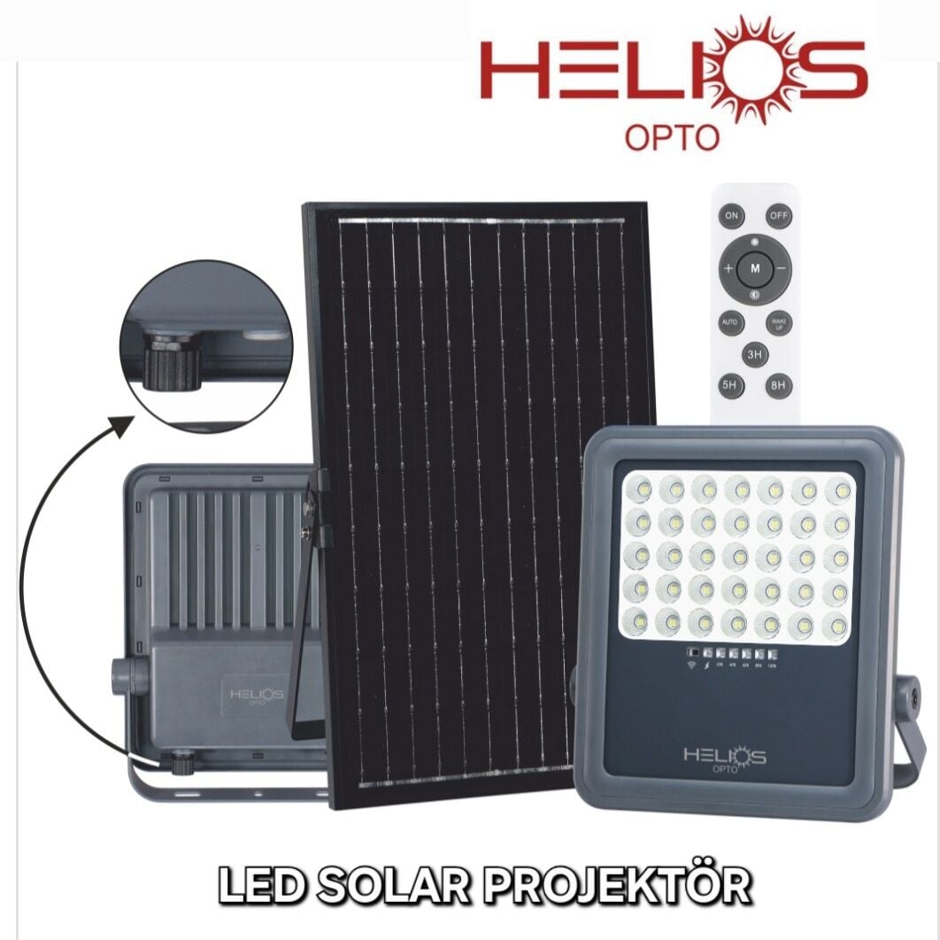 Helios 300 Watt IP65 Solar Projektör Beyaz