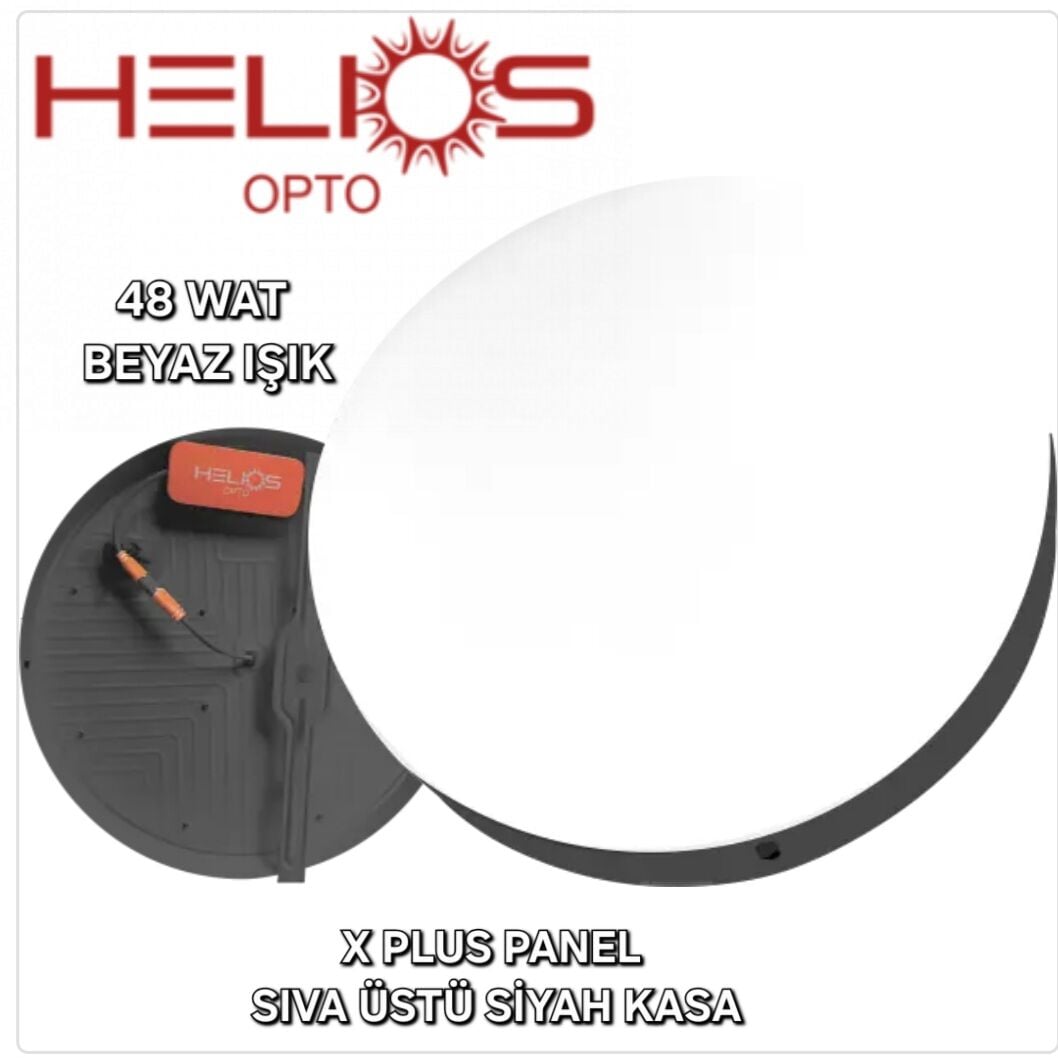 Helios 48wat Sıva Üstü XPlus Panel Siyah Kasa Beyaz Işık