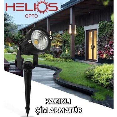 Helios 7 Watt Kazıklı Çim Armatür Yeşil