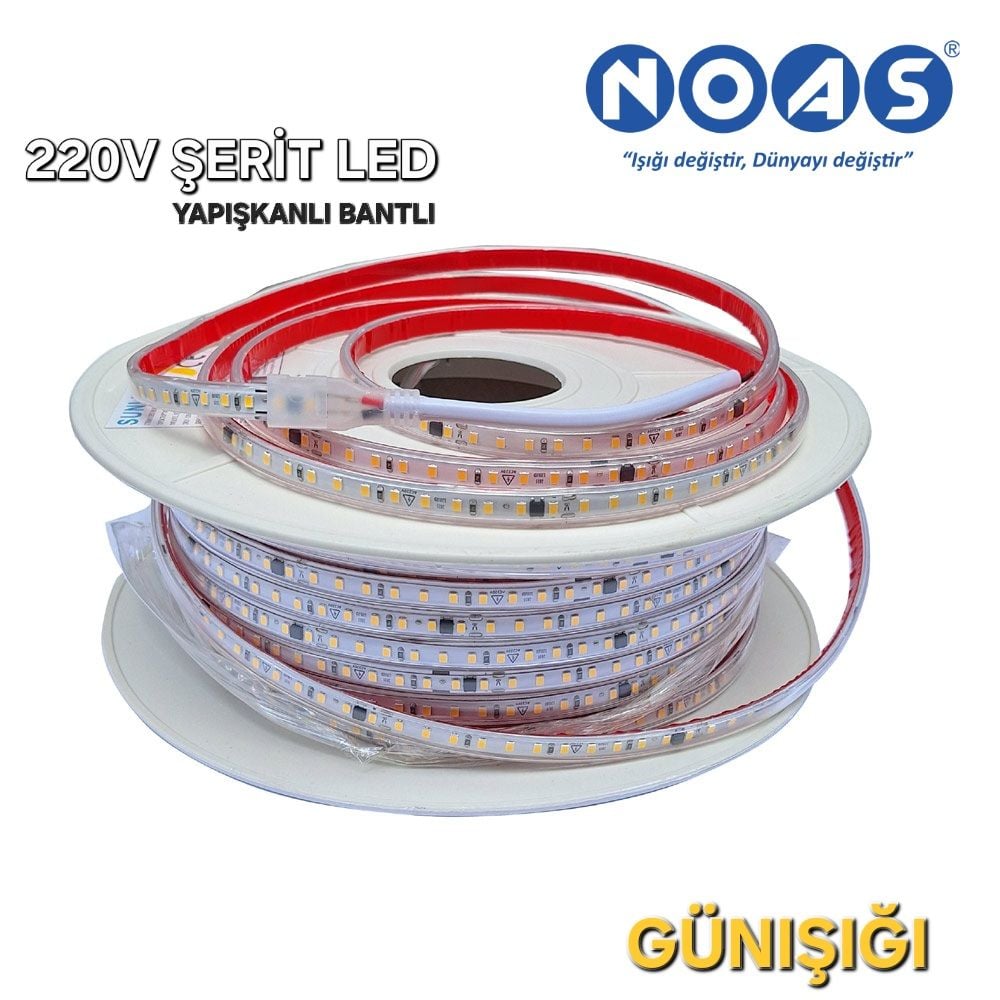 Noas 220V Trafosuz Şerit LED Gün Işığı (120 LED