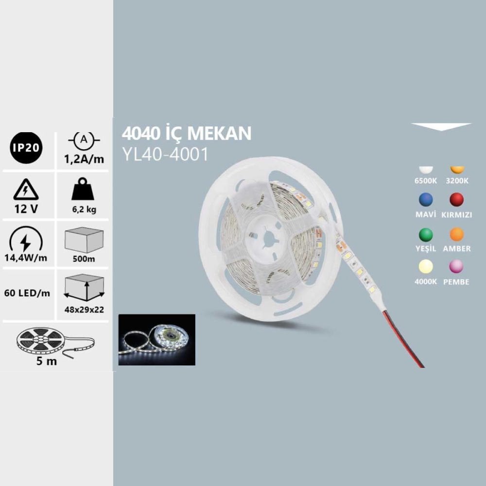 Noas İç Mekan Şerit LED Yeşil Renk (5 METRE