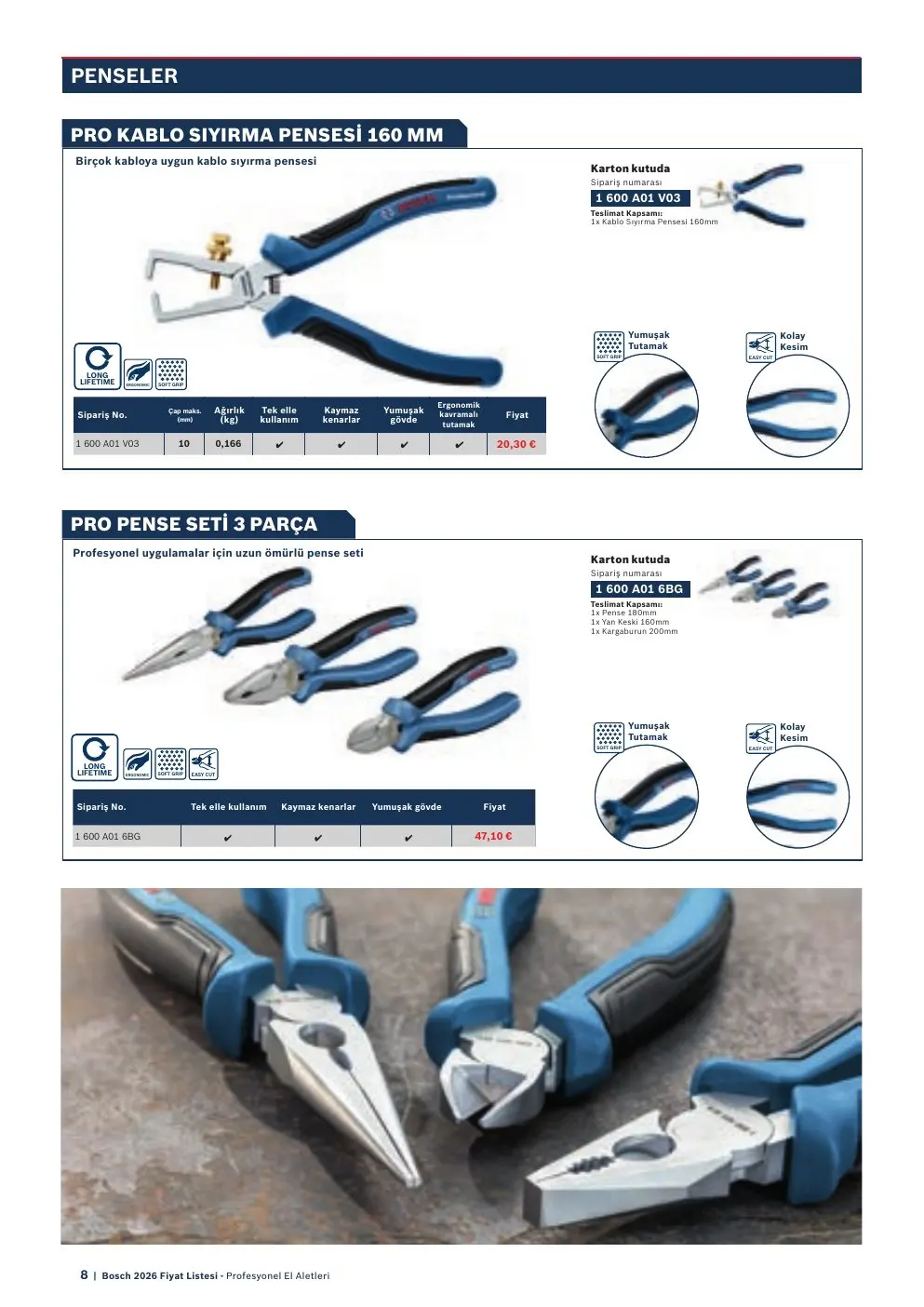 Bosch PRO PENSE SETI 3 PARÇA