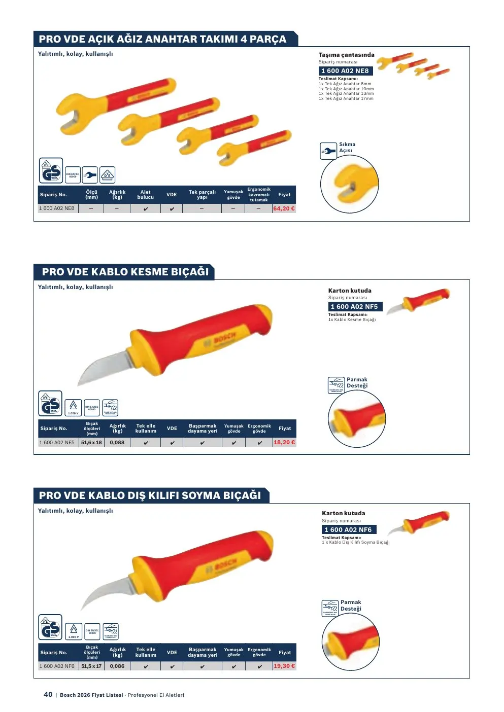 Bosch 1.000 V FINGER HOOK