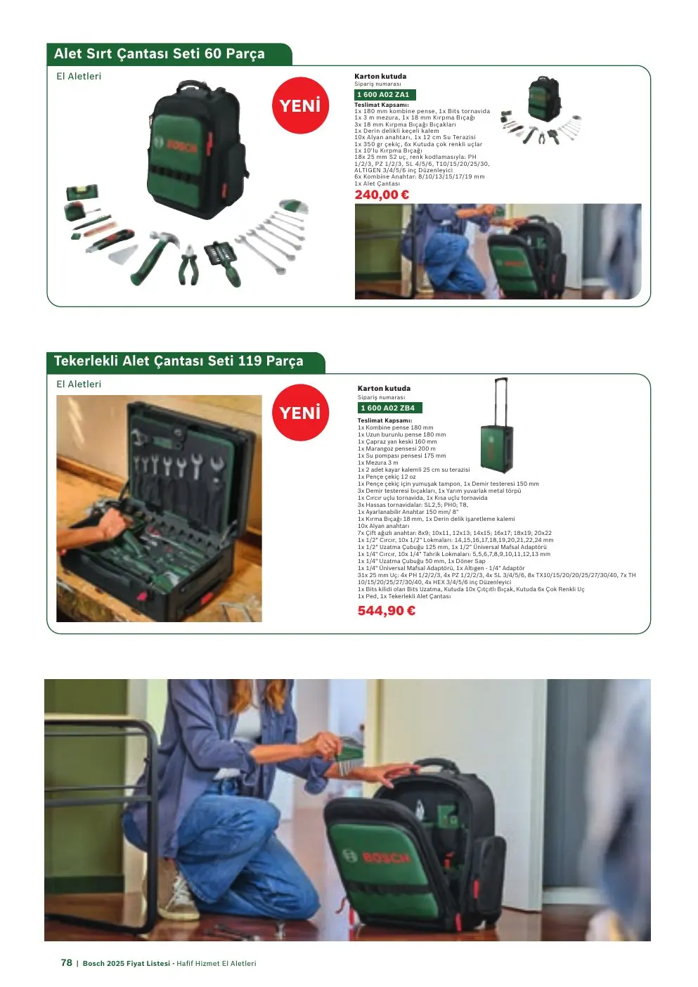 Bosch Tekerlekli Alet Çantası Seti 119 Parça