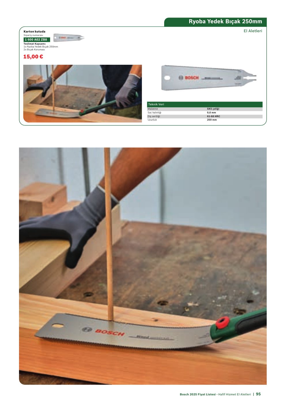 Bosch Ryoba Yedek Bıçak 250mm