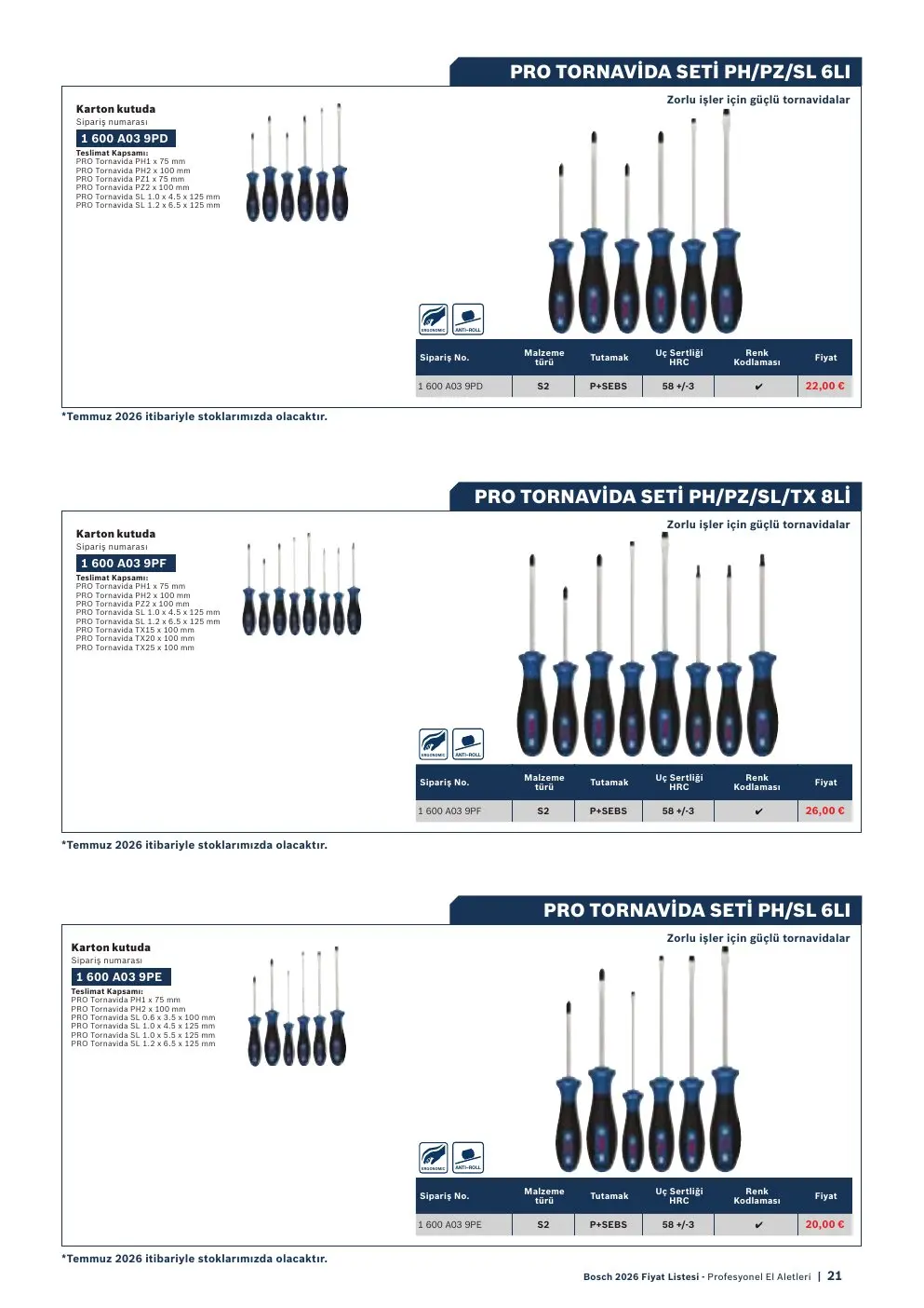 Bosch PRO TORNAVIDA SETI PH/PZ/SL/TX 8LI