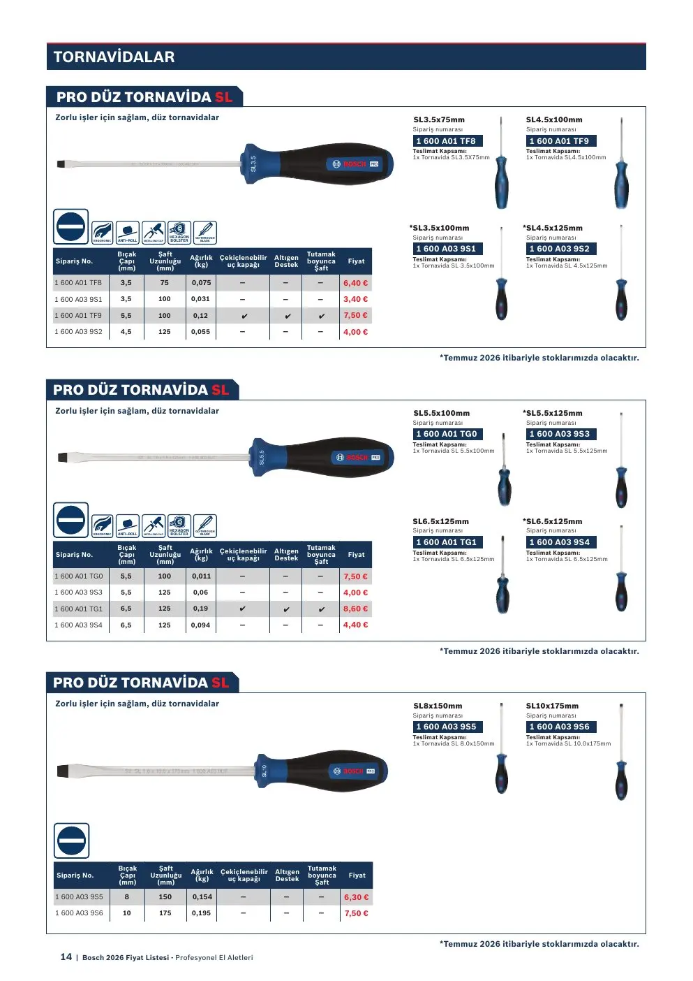 Bosch PRO DÜZ TORNAVIDA SL