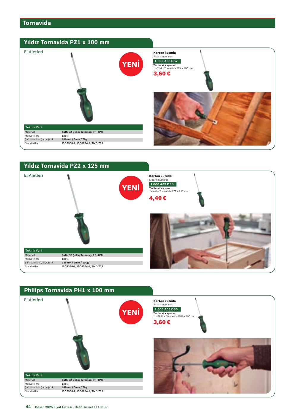 Bosch Philips Tornavida PH1 x 100 mm
