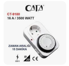 Cata Mekanik Zaman Saati 3500W 16A