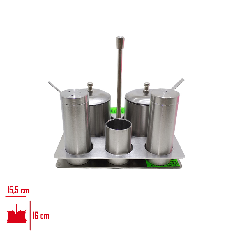 METAL TUZLUK SETI DIZAYN 12 NO 6 LI 304 1028162