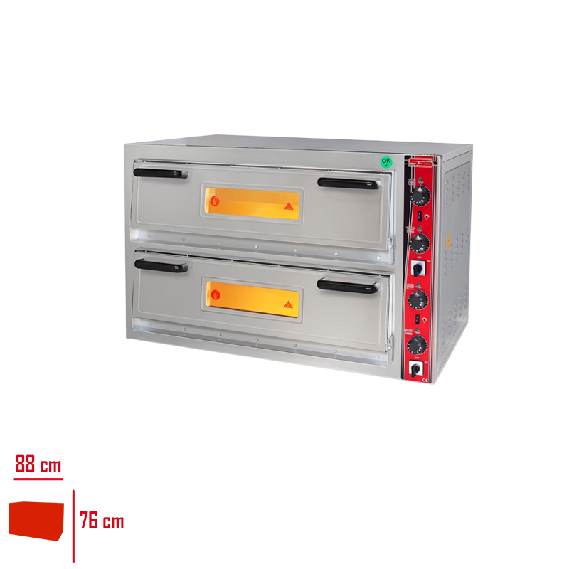 SGS PIZZA FIRINI 2 KATLI 4+4 30 CM PO 6262 DE