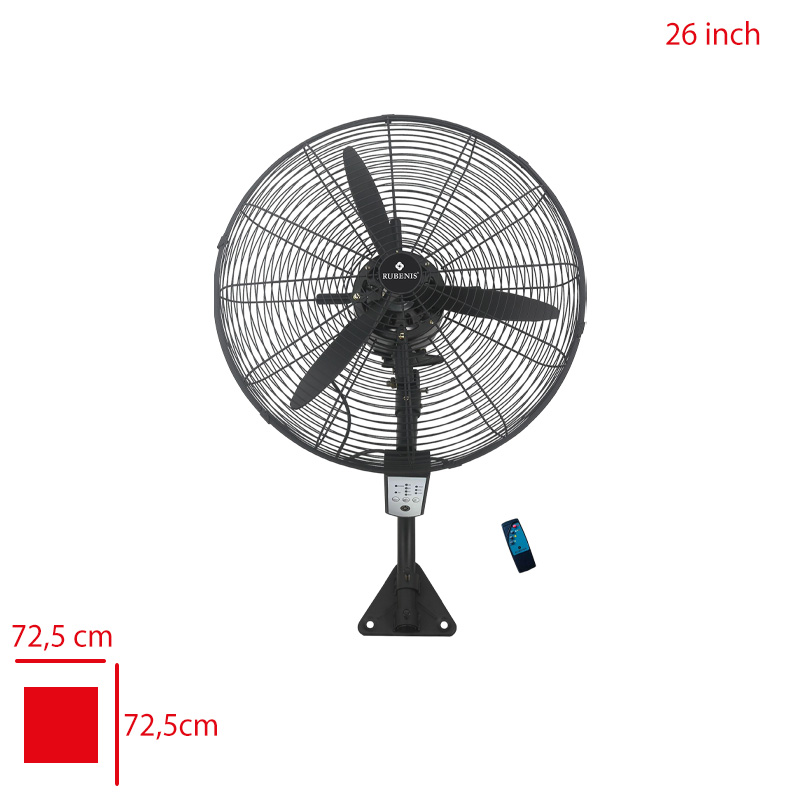 RUBENIS VANTILATOR 3 PERVANE SANAYI TIPI DUVAR 26 INCH 66 CM RBN.RBSR-90