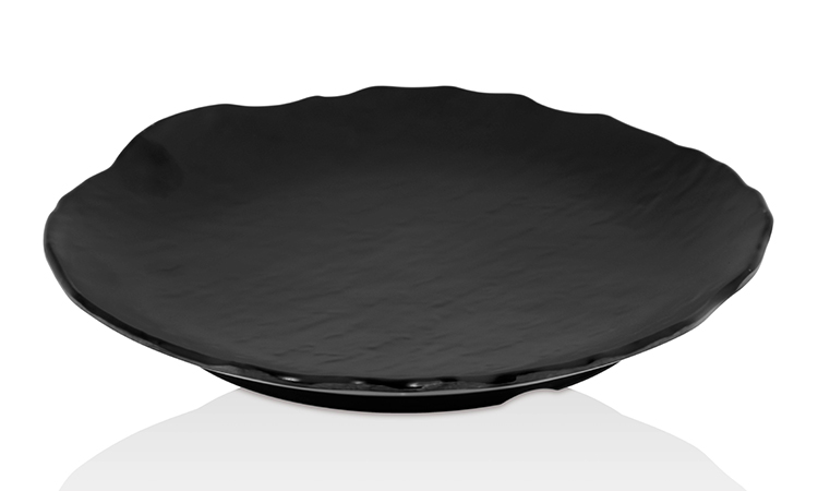 ATLAS ACIK BUFE SUNUM YUVARLAK 24 CM SIYAH MAT S791