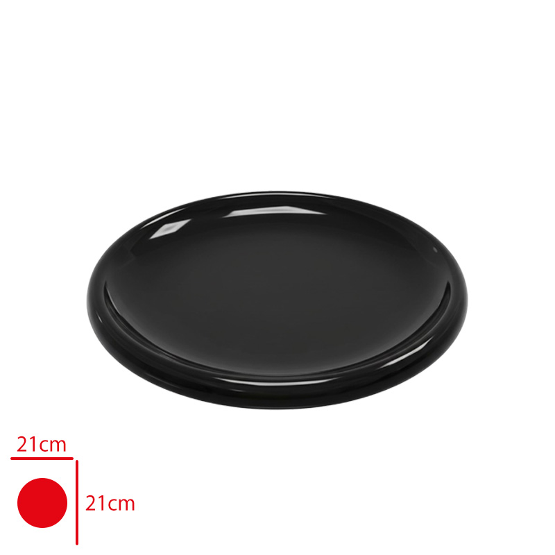 ATLAS SERVIS TABAK MIMOZA SIYAH 21 CM S472