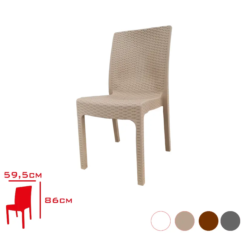 FLORYA SANDALYE RATTAN LILYUM BEYAZ/CAPPUCINO/ANT/KAHVE