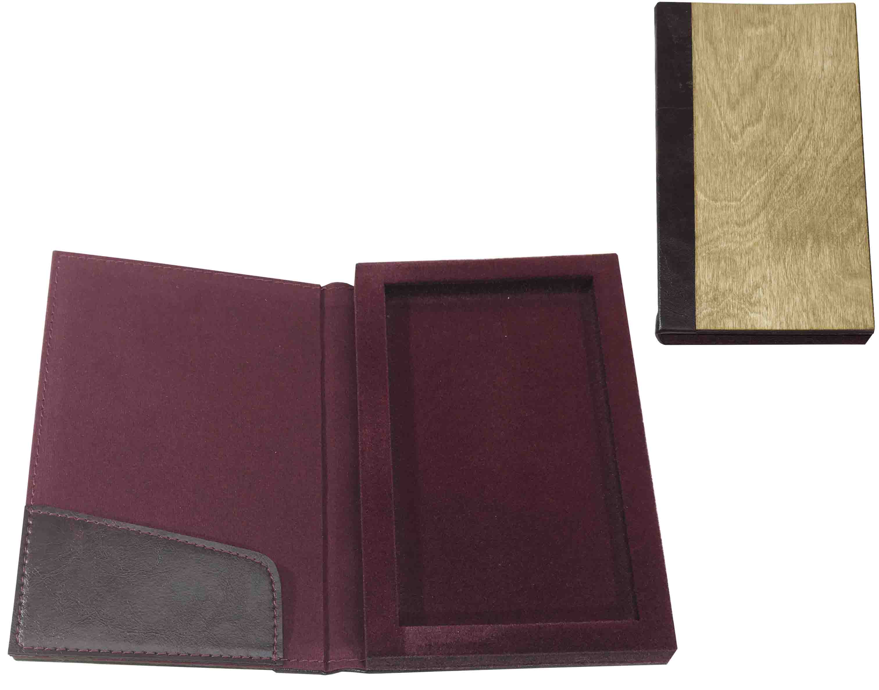HESAP SUMENI SANDIKLI AHSAP DERI 12*20 CM 10011-S09 BORDO