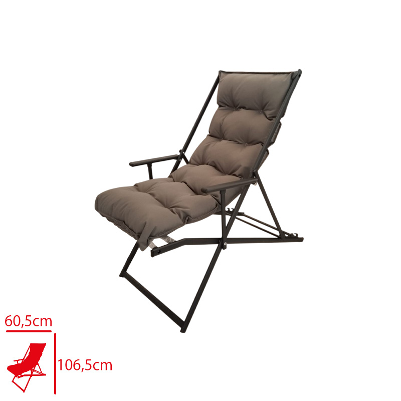 PAFFIA SEZLONG KATLANIR METAL SUNBED