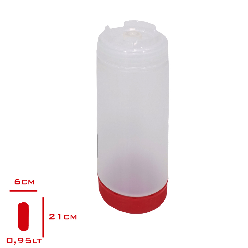 BORA MAYONEZ & KETCAP SISE CIFT KAPAKLI 950 ML SEFFAF BO-2126