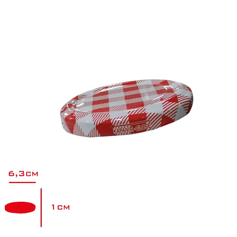KAVANOZ KAPAGI METAL DESENLI 63 MM