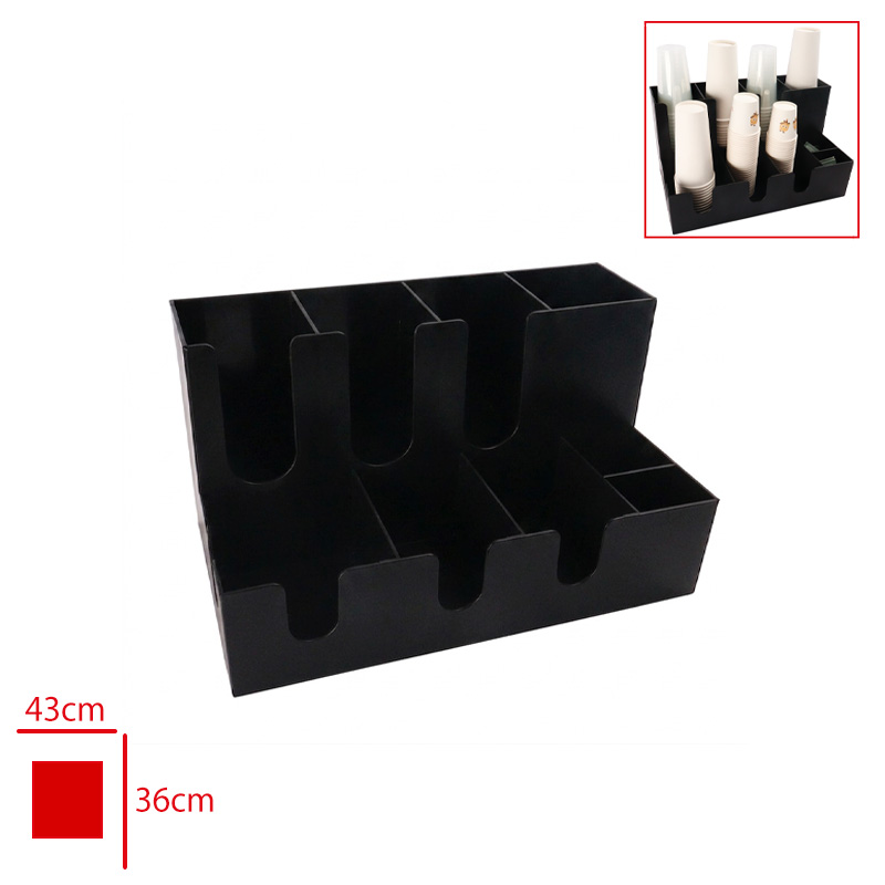 BIRADLI PLASTIK KARTON BARDAK STANDI & ORGANIZATOR 42*24*23 GRV-KBS-02