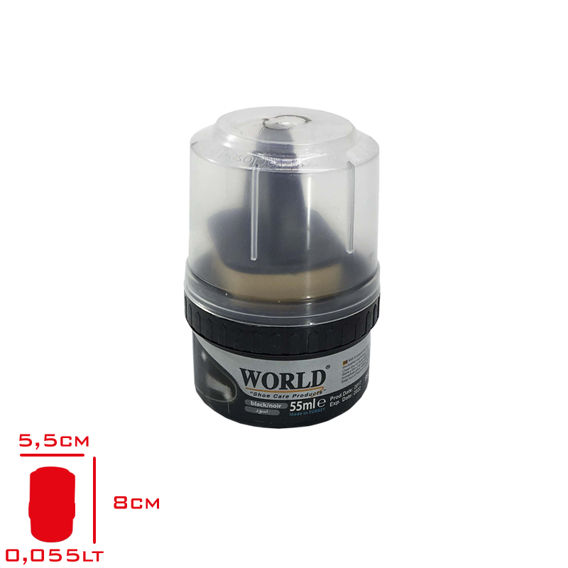 WORLD AYAKKABI BOYASI SIYAH 55 ML