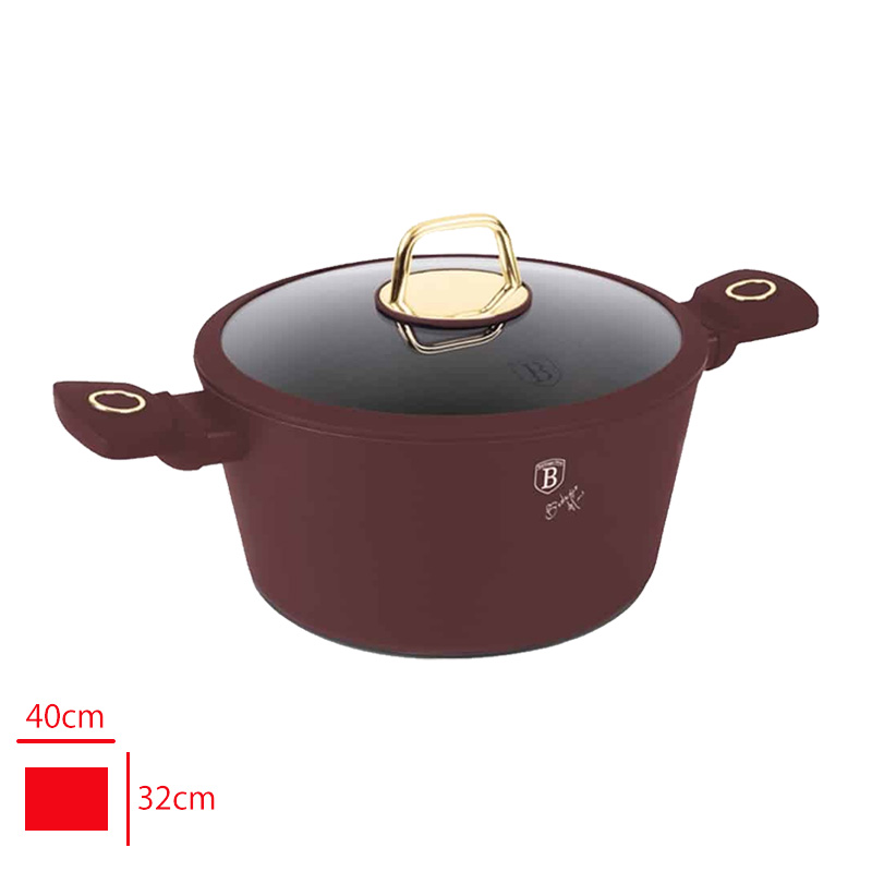 BERLINGER HAUS DERIN TENCERE 30 CM BORDO 8043 3,2 MM