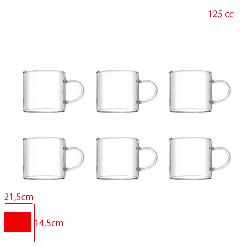 SISUS CAM ESPRESSO BARDAGI 6 LI 125 CC