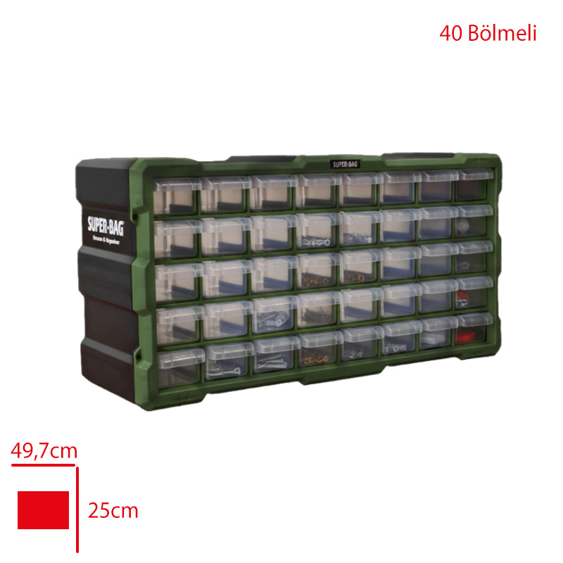 ASRIN CEKMECE SETI YATAY MONOBLOCK 40 BOLMELI 49,7*25*15,7CM ASR6003