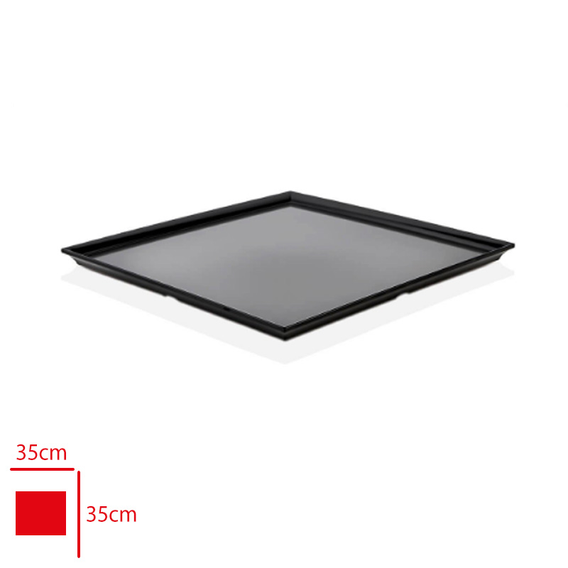 ATLAS TEPSI SUNUM PASTANE KARE SIYAH 35X35 CM S705