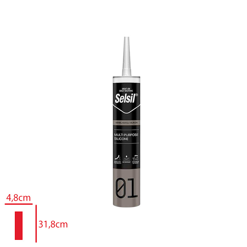 SELSIL GENEL AMACLI SILIKON SIYAH 280 GR