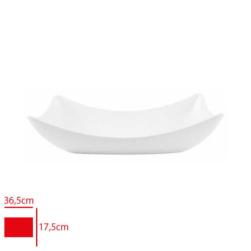 ATLAS TABAK KAYIK SUNUM BEYAZ 38X19X10 CM 766