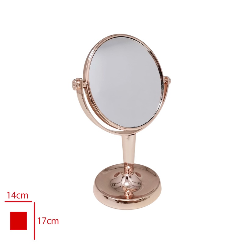ALKAYA AYNA ABS CIFT TARAFLI YUVARLAK ROSE GOLD 0396
