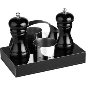 BIRADLI MENAJ SET 4 LU SIYAH GRV-198-S