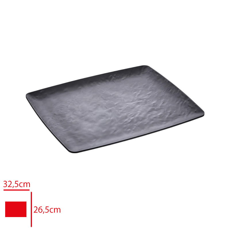 ATLAS ACIK BUFE SUNUM ROYAL SIYAH MAT 32,5X26,5 CM S462