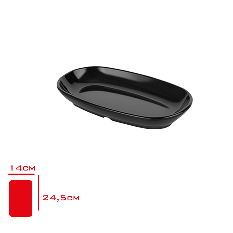 ATLAS KAYIK TABAK SIYAH 29X17 CM S329
