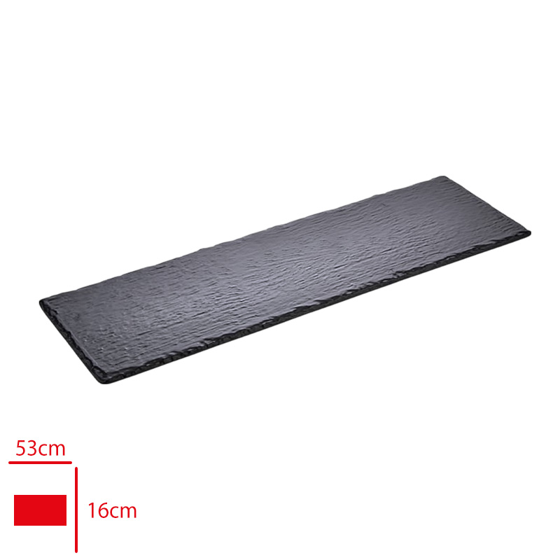 ATLAS ACIK BUFE SUNUM KAYA YUZEY SIYAH MAT 53X16 CM S393